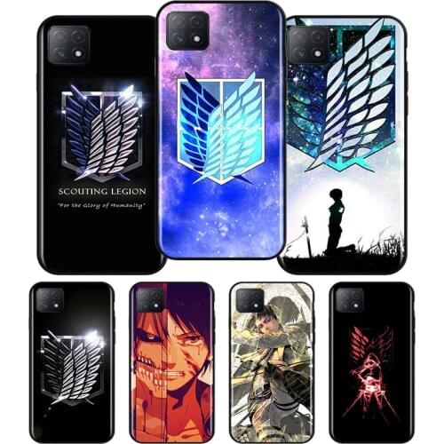 Anime Attack On Titan Silicone For OPPO AX7 A1K A94 A93 A92S A73 A72 A53S A52 A32 A31 A12E A11X A9 A5 2020 Soft Phone Case