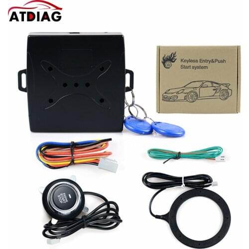 Auto Car Alarm Car Engine Push Start Button RFID Lock Ignition Starter Keyless Entry Start Stop Immobilizer Anti-theft System
