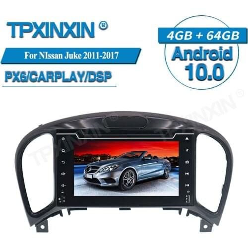 PX6 4+64G For Nissan Juke 2011-2017 Android 10 Car Multimedia Player GPS Navigation Audio Stereo Screen Head Unit Tape Recorder