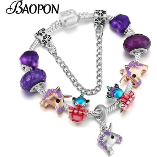 41 Style Special Offer Unicron Pendant Charm Bracelets Purple Heart Beads Bracelet For Women Men Kids Jewelry Gift Dropshipping