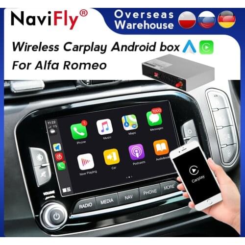 NaviFly Decoder Box Car Radio Apple CarPlay Android Auto For Alfa Romeo support Wireless Mirror link SWC iDirve Reversing camera