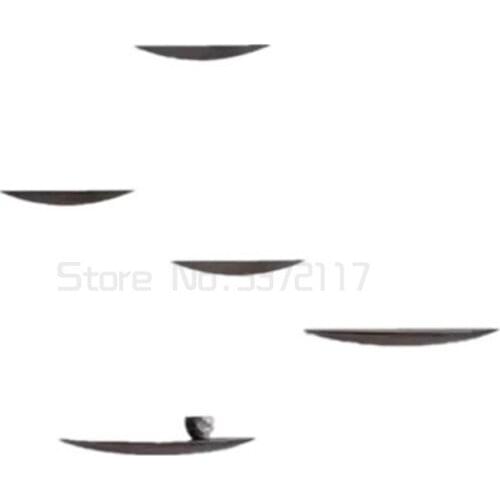 Wooden Wall Shelf Semicircle Solid Wood Wall Hanging Storage Rack Home Living Room Decoration Organizer White Wax Wood Shelf