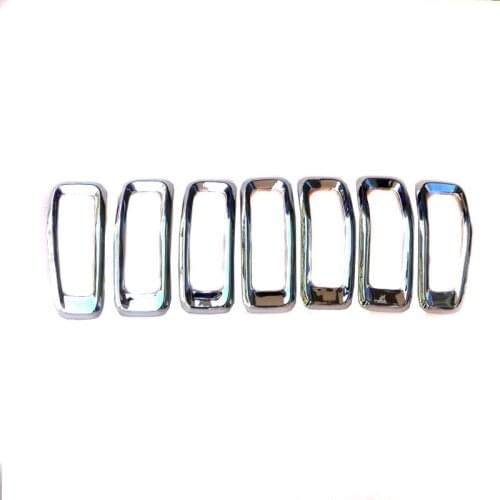 For JEEP Cherokee 2014 2015 2016 2017 Chrome ABS Front Grille Vent Hole Frame Cover Trim