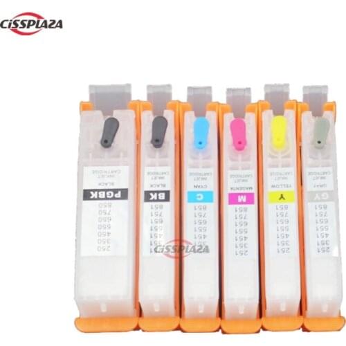CISSPLAZA 6X BCI350 BCI351 refill ink cartridge compatible for CANON PIXUS MG7530F MG7530 MG7130 MG6730 MG6530 MG6330 iP8730