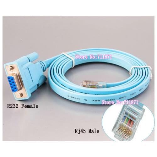Rj45 RS232 DB9 Console Cable Rj45 Male RS232 Female Router Switch Control Line Rs232 DB9 9P Rj45 8P Console Serial line
