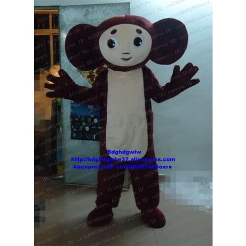 Brown Cheburashka Big Ears Monkey Mascot Costume Adult Cartoon Character Hotel Restaurant Parents-child Campaign zx2253
