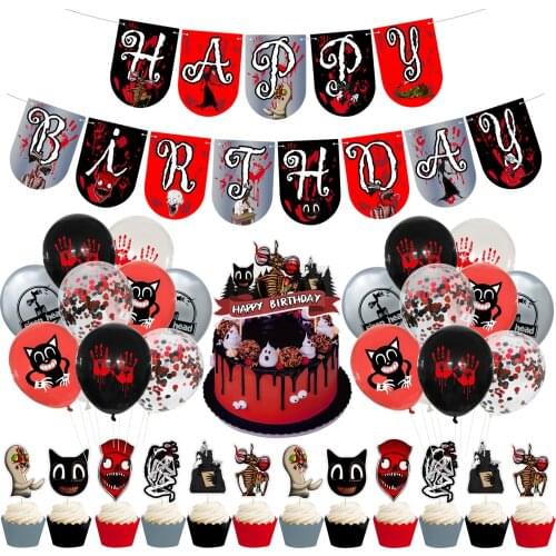 Game Pull Flag Balloon Set Halloween Bloody Horror Birthday Party Decoration Decoration Holiday Decoration Party Decoration