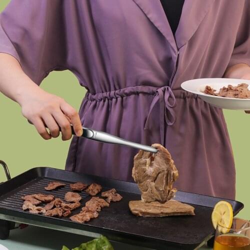 Non-Slip Stainless Steel Food Tongs Barbecue Tongs For BBQ Meat Salad Bread Kitchen Accessories Cooking Utensils