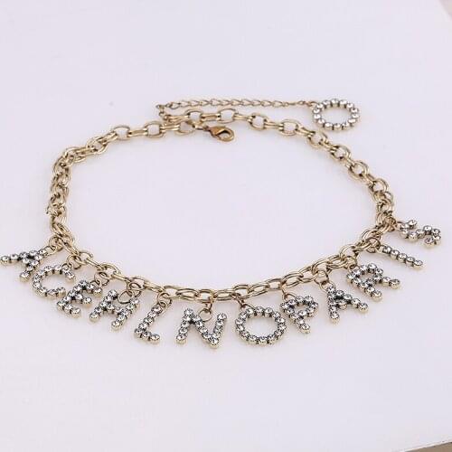 2020 New Collar Custom Choker Necklace For Women Christmas Gifts Brand Letter Pendant Ketteing Fashion Jewelry Lady Party