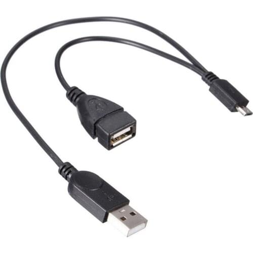 OTG Host Power Splitter Y Micro USB Male to USB Male Female Adapter Cable Cord High Speed USB 2.0 certified cable