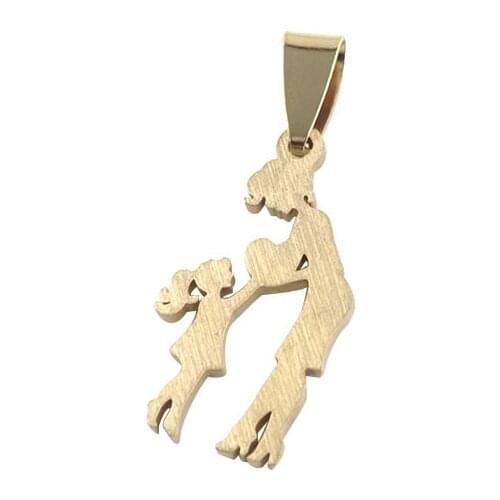 Mom Daughter Stainless Steel Chain Necklace Silver Color Necklaces Pendants Jewelry mujer Mothers Day Christmas Gift N539S01