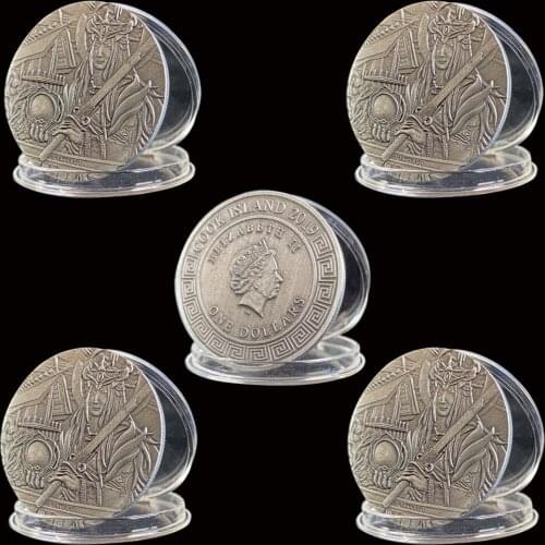 5PCS Amaterasu Commemorative Bronze Coins Elizabeth II Collectibles Gifts Non-Currency