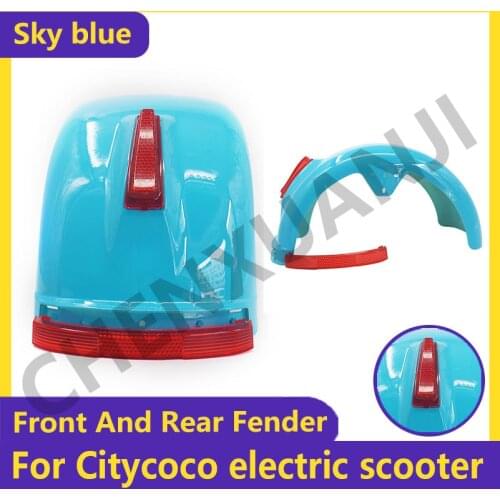 Sky Blue For Citycoco Electric Scooter Plastic Parts 10x6.00-5.5 10x6.00-6 Shell Flaps Front And Rear Fender Mudguards