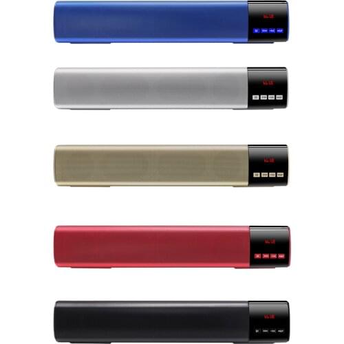 Portable Wireless Bluetooth Speaker with LED Display Strong Sound 6H Playtime Built-in Mic Supplies Parts for Home Office Beach