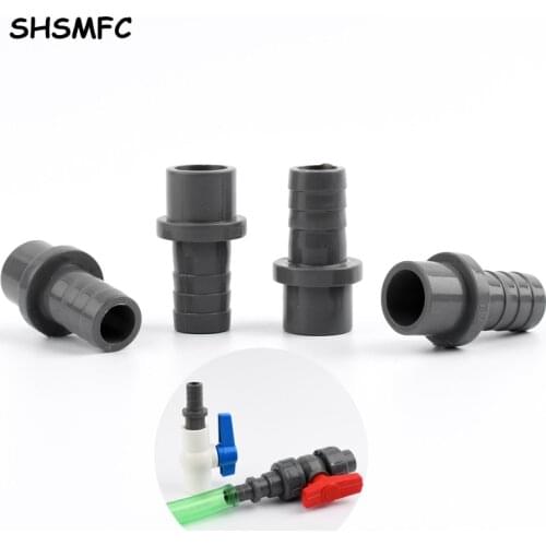 5-20Pcs 20mm 25mm to 5/8/10/12/14/16/18/20mm Grey PVC Hose Connector Garden Irrigation Fittings Hard Tube Plastic Pagoda Joint
