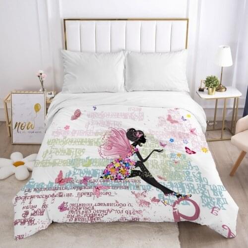 Nordic flower fairy Duvet cover Quilt/Blanket/Comfortable Case Double King Bedding 140x200 240x260 for Home colour