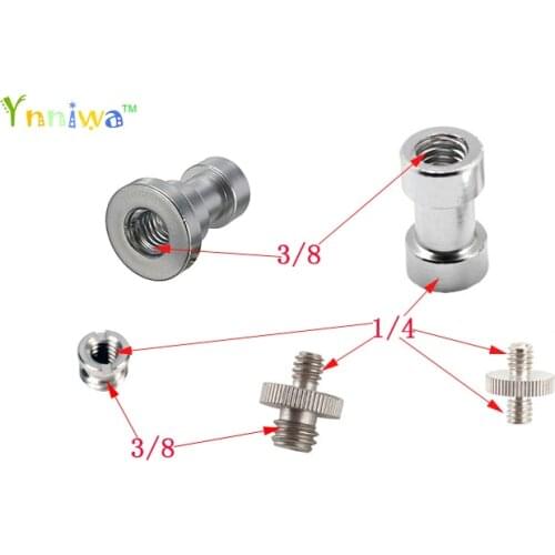 5 in 1 1/4" to 3/8" Screw Spigot Stud Screw and Tripod Mount Screw Kit for SLR Camera Tripod