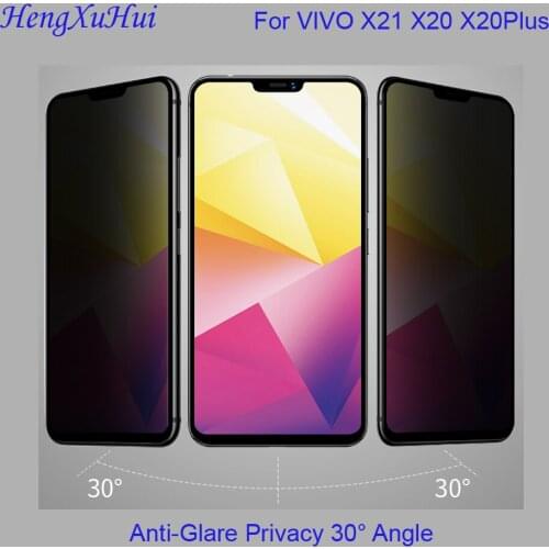 Screen Protectors For VIVO X21 X20 Plus Anti Glare Privacy 2.5D Full glued Full Cover Glass