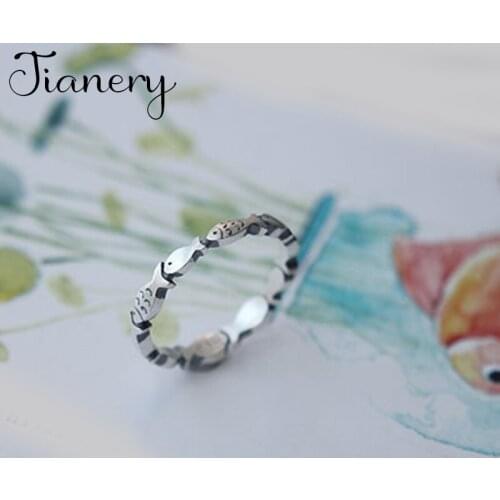 Charm Fish Finger Ring For Women Men Vintage Boho Knuckle Party Rings Punk Cocktail Jewelry Girls Gift