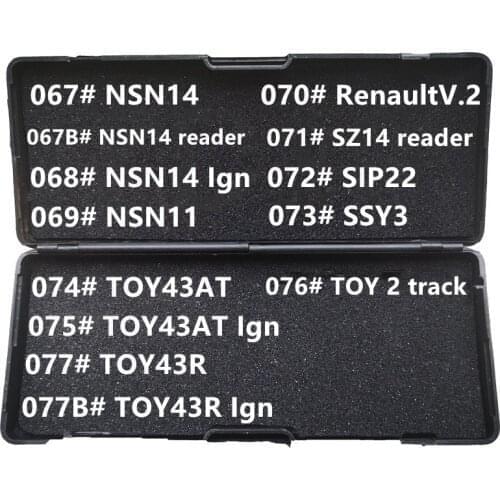 067-077B# NSN14 NSN11 SZ14 SIP22 SSY3 TOY43AT TOY43R for Renault V.2 reader Ign LiShi 2 in 1 Locksmith Tools For All Types
