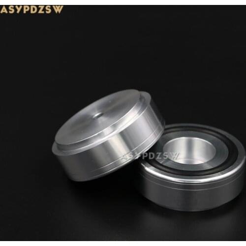 4PCS Aluminum 44*17 Audio amplifier speaker feet computer machine mats -C style Silver