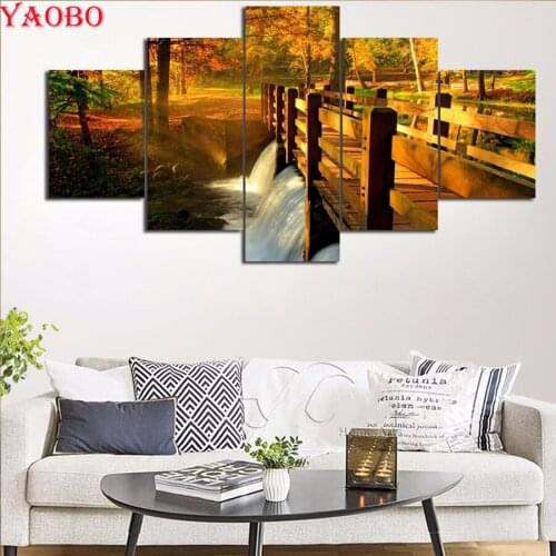 5pcs Full Square Round Diamond Embroidery Islamic Qur Paintings Diamond Painting Cross Stitch Multi-pictures Mosaic Crafts Arts