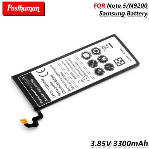 3300mAh Phone Battery For Samsung Galaxy Note 5 N9200 N9208 N920A N920C N920I N920T Lipo Lithium Li-polymer Rechargeable battery