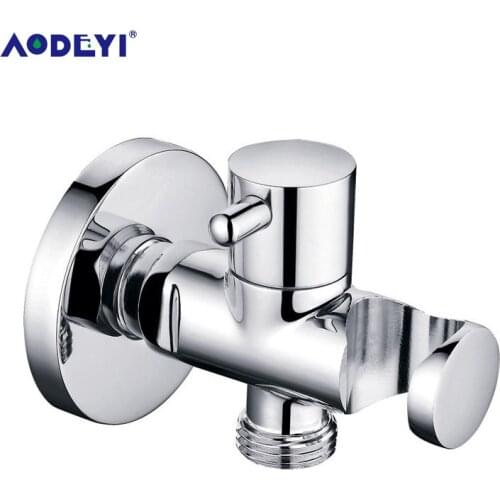 AODEYI Faucet Accessory Brass Angle Valve With Bracket With Holder For Bidet Spray Faucet Tool Brass Bathroom Accessory