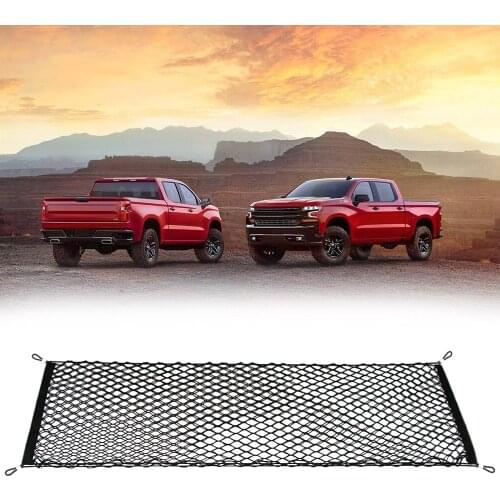 Car Trunk Envelope Style Cargo Net for Ford F150 F250 F350 F450 Raptor for Toyota Tundra for Dodge Ram Chevy Colorado GMC Canyon
