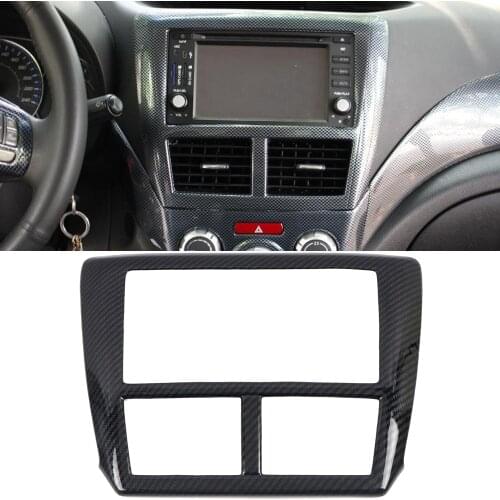 Car Styling ABS Carbon Fiber Look Interior Center Console Panel Cover Trim for Subaru WRX / WRX STI 2007-2011