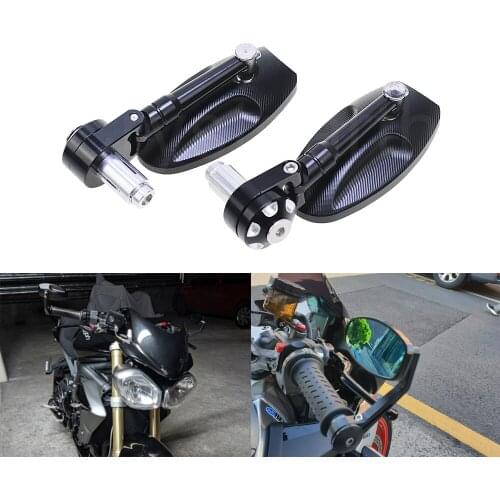 Motorcycle 7/8" 22mm Handlebars Rearview Side Mirror Bar End Mirrors For Triumph Speed Triple For Honda Kawasaki Yamaha Suzuki