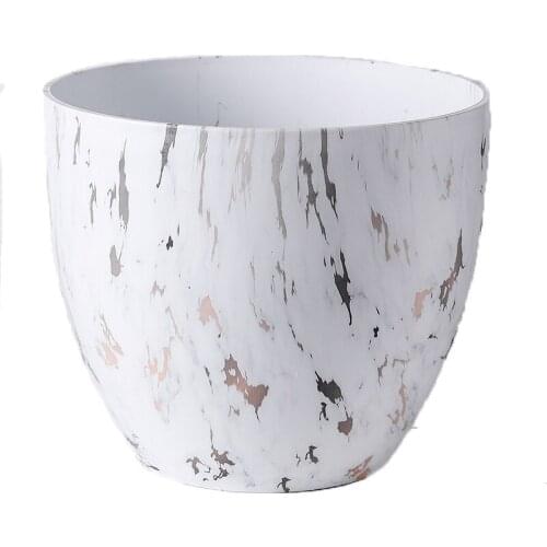 Plastic resin large diameter flowerpot northern Europe simple and simple home decoration simple and elegant green plant foliage