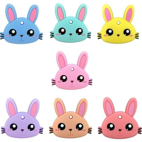 Childrens Silicone Material Teether, Childrens Cute Rabbit Silicone Molar Stick Baby Daily Care Products