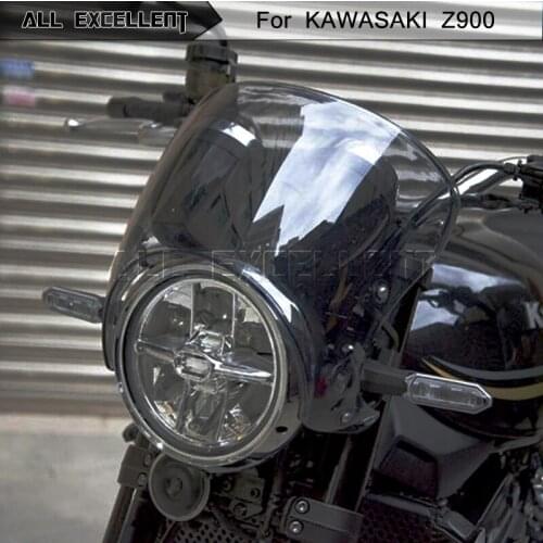 For Z900RS Z900-RS 2018-2020 motocycle front windshield smoke black and Transparent gray 2 colors Waterproof Wind Deflectors