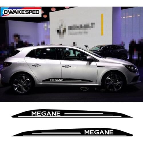 Both Side Car Sport Stripe For Renault Megane GT RS 2015-2019 Auto Door Skirt Sticker Racing Styling Vinyl Decal Accessories