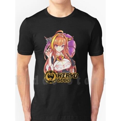 Hololive - Kiryu Coco T Shirt Cotton Men Diy Print Cool Tee Kiryu Coco Hololive Hololive Jp Holo Live Hololive Production Anime