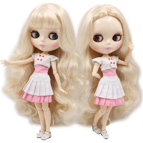 ICY DBS Blyth doll Blonde hair white skin with/without bangs 30cm 1/6 BL3139/340