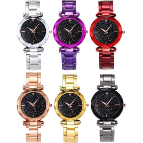 Fashion New Ladies Star Steel Band Watch Quartz Classic Ladies Watch Ladies Crystal Reloj Mujer Metal Watch