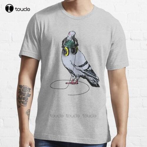 New Techno Pigeon T-Shirt Cotton Men Tee Shirt
