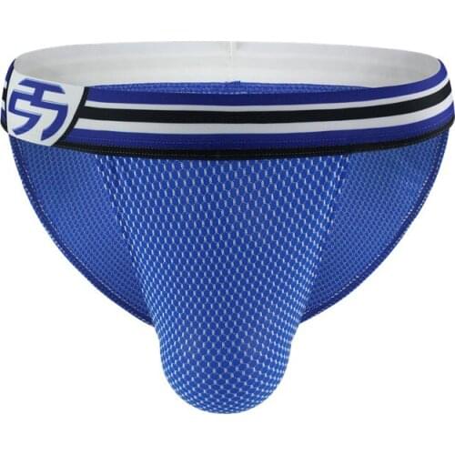 Sexy Men Underwear High Fork Low Waist Briefs Breathable Mens Slip Cueca Male Panties Wide Belt Underpants Briefs High Quality