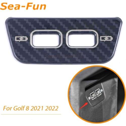 For Volkswagen Golf 8 MK8 R 2021 2022 Front Rear Cigarette Lighter Panel Cover Trim USB Frame Sticker Interior Car Accessories