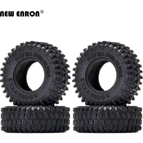 NEW ENRON 1.0" Soft Rubber All Terrain Wheel Tires 4PCS 52*19mm for 1/24 RC Crawler Car Axial SCX24 90081 AXI00002 Deadbolt