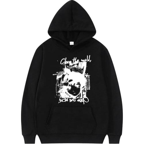 New Popular Hottest Serial Experiments Lain Iwakura Print Hoodie Men Women Shrink-proof Cotton Hoodies Couples Loose Sweatshirt