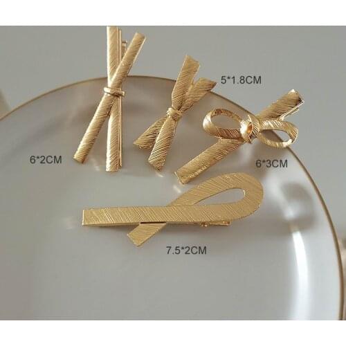 New Arrival Vintage Gold Color Metal Bow Cross Hairpins Hair Grips For Women Hair Accessories Hairpins Wholesale