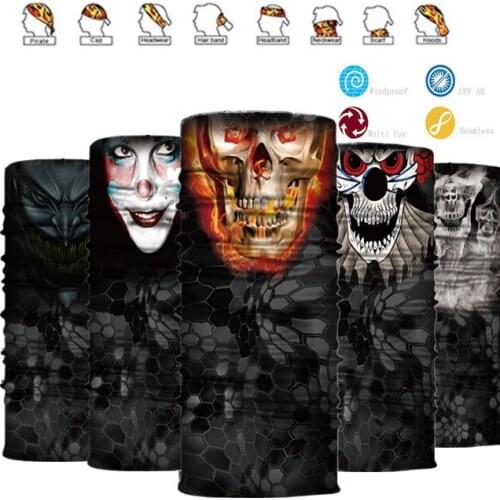 Camo Battle Snake Neck Warmer Nomad Seamless Scarf Riding Hiking Outdoor Sports Scarves Military Python Face Mask Headwear