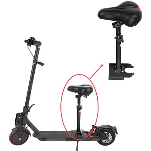 Folding Shock Absorption Electric Scooter Seat Adjustable Height Assembly Saddle with Hole Added for Pro/Pro2 E-skateboard