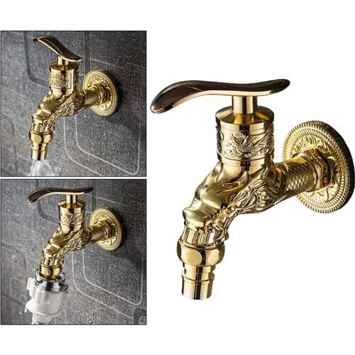 Outdoor Faucet Garden Bibcock Tap Balcony Washer Mop Tap Vintage Style Zinc Alloy 1/2" Interface MAZI888