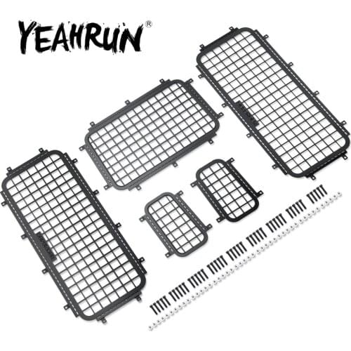YEAHRUN Stainless Steel Window Stereoscopic Guard Mesh Protective Net for Traxxas TRX-4 TRX4 1/10 RC Crawler Car Accessories