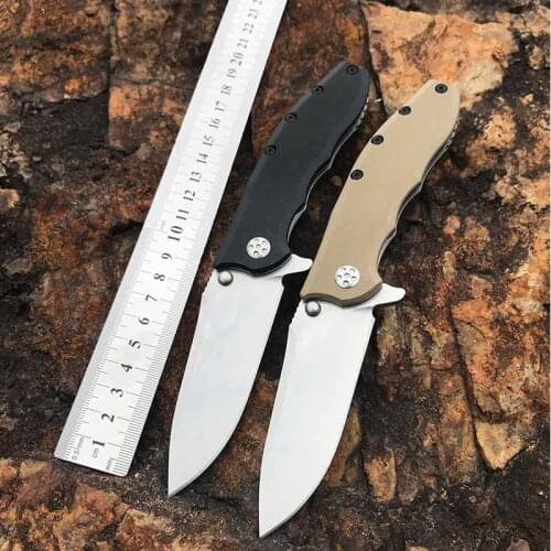 Zero Tolerance ZT0562 Tactics Folding Knife G10LIDAR White Blade Outdoor Hunting Camping EDC Self-Defense Portable Tools