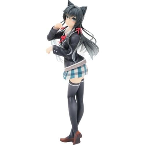Japanese Anime My Teen Romantic Comedy Snafu Yukinoshita Yukino Cat Ear PVC 20cm Anime Action Figure Model Collectible Toy Doll